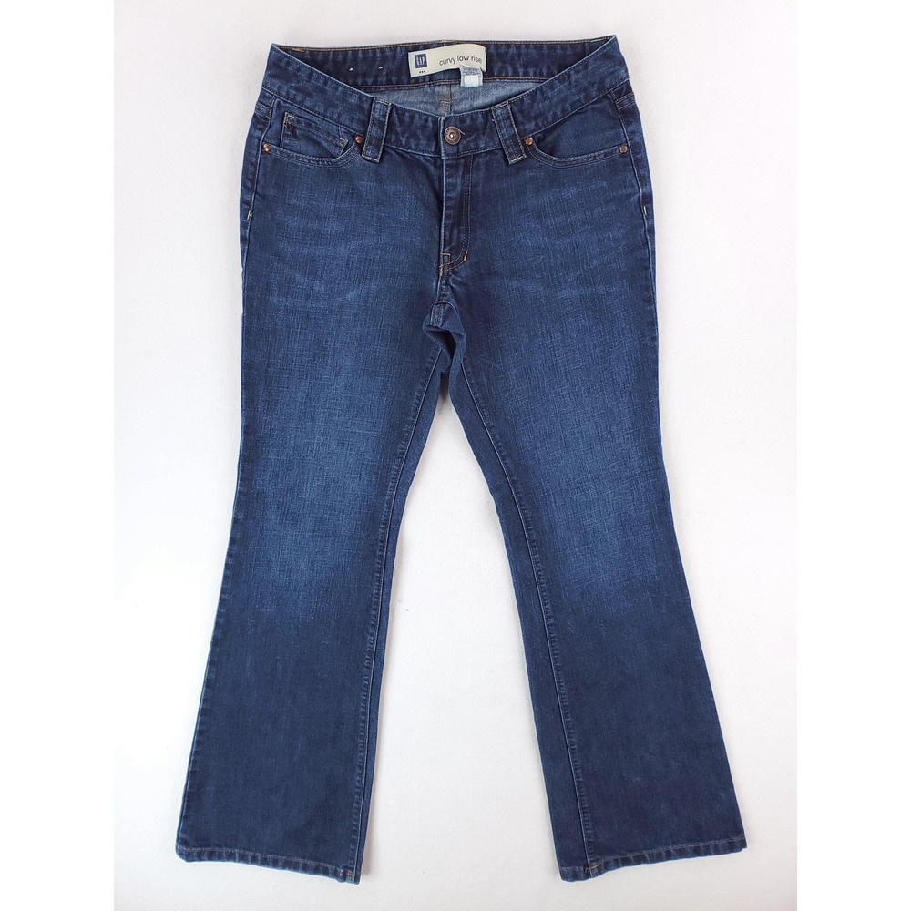 Gap Jeans Womens 8 Curvy Low Rise Blue Bootcut Denim Fall 2005 Y2K Style